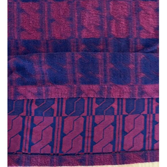 Vtg '90s Penguin Club Burgundy & Blue All Over Design Long Sleeve Polo Shirt XL - Picture 6 of 9